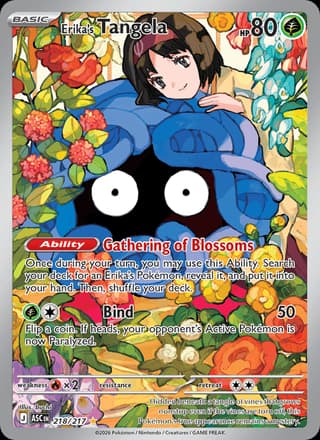 Erika's Tangela illustration rare from Ascended Heroes