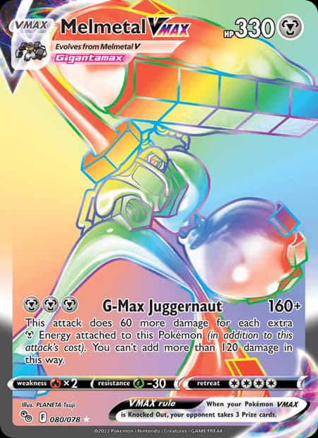 Melmetal VMAX secret rare from Pokémon GO