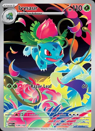 Ivysaur illustration rare from Mega Evolution